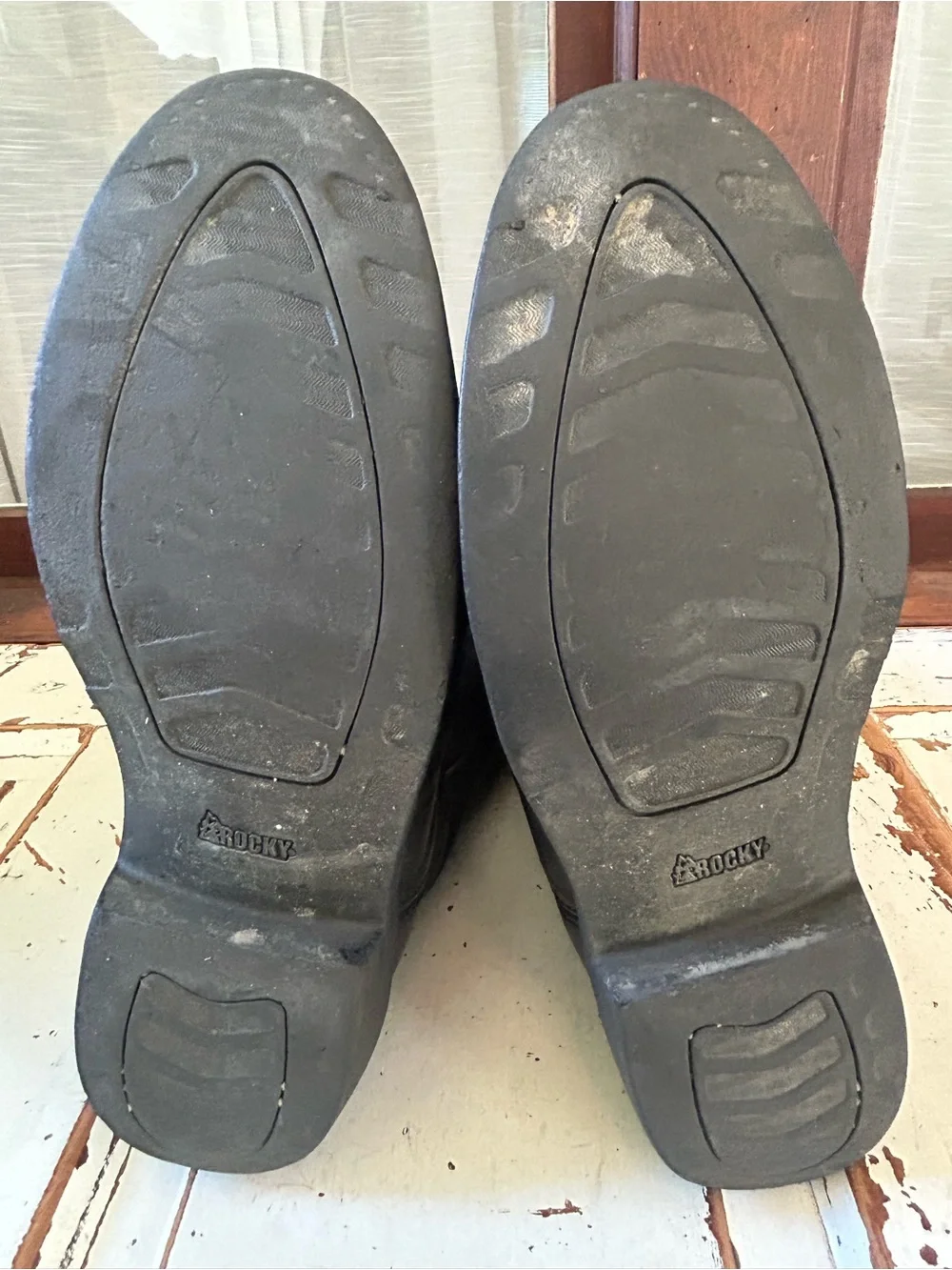 ROCKY Warden Pull-On Wellington Leather Boot, Black, Size 11.5W